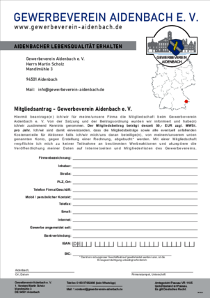 Mitgliedsantrag